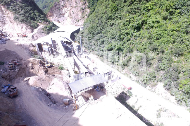 陝西商洛市天佑建材時產400噸石料生產線