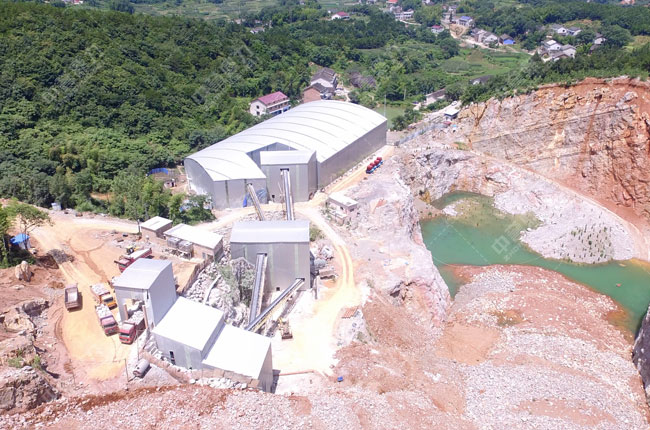 湖南娄底市日产万吨采石场生产线