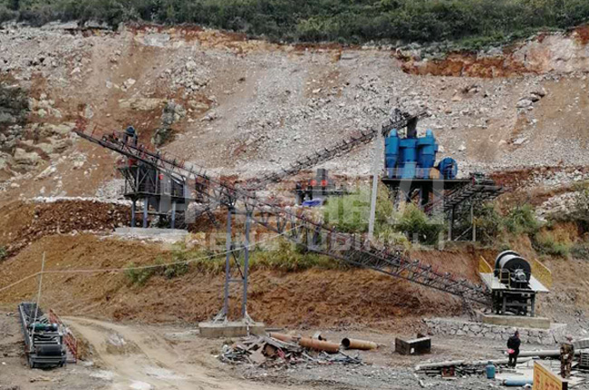 湖南张家界大众建材时产100吨制砂生产线